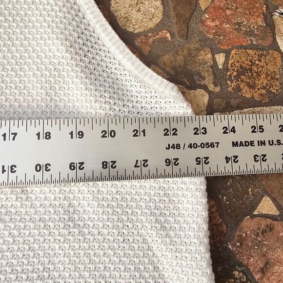 Loft Plus 24/26 Cream Sleeveless Knit Top With Floral Chiffon Hem Womens Blouse - Picture 8 of 8